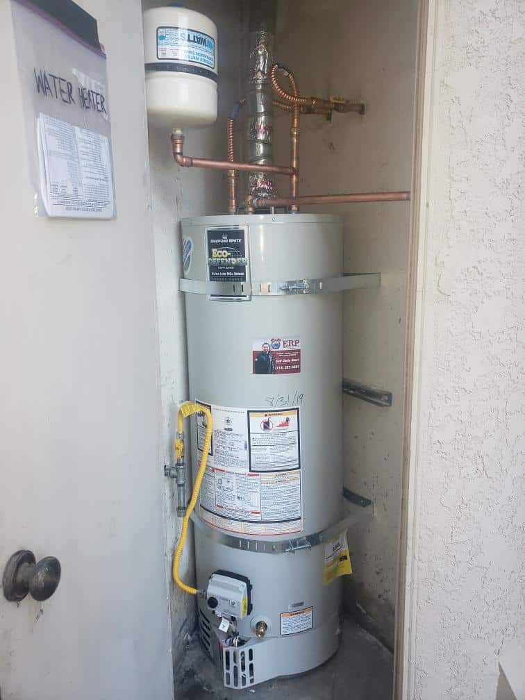 newly replaced water heater